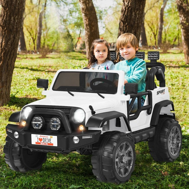 12V Battery Powered Truck Electric 2 Seater Kids Ride On Car with Parental Remote Control-Canada Only