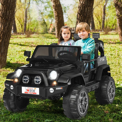 12V Battery Powered Truck Electric 2 Seater Kids Ride On Car with Parental Remote Control-Canada Only