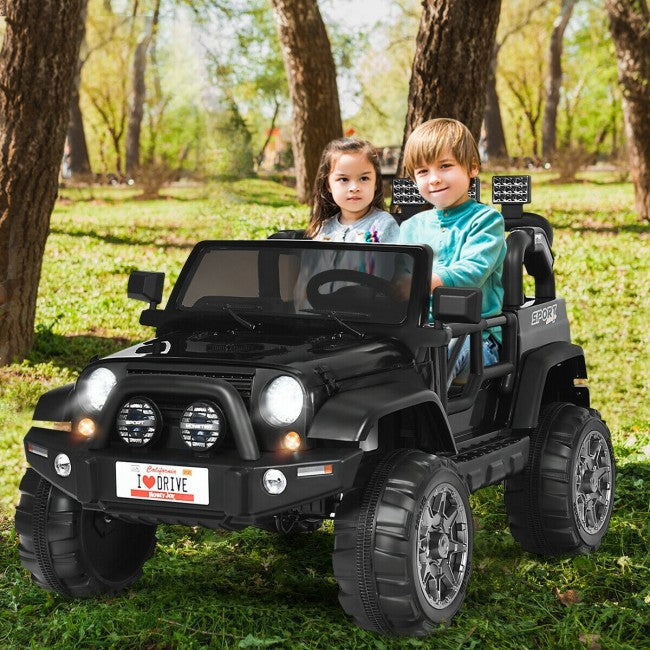 12V Battery Powered Truck Electric 2 Seater Kids Ride On Car with Parental Remote Control-Canada Only