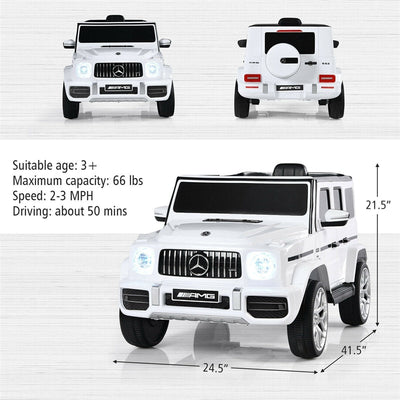 12V Battery Powered Vehicle License Mercedes-Benz G63 Children Ride in Car with Remote Control