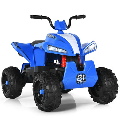 12V Kids Ride On ATV Quad 4-Wheeler Electric Toy Car with 4 LED Lights Spring Suspension