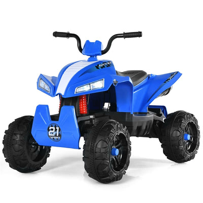 12V Kids Ride On ATV Quad 4-Wheeler Electric Toy Car with 4 LED Lights Spring Suspension