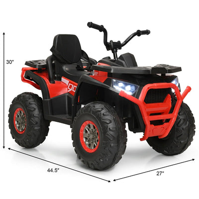 12V Kids Ride On 4-Wheeler ATV Quad Electric Toy Car with LED Lights