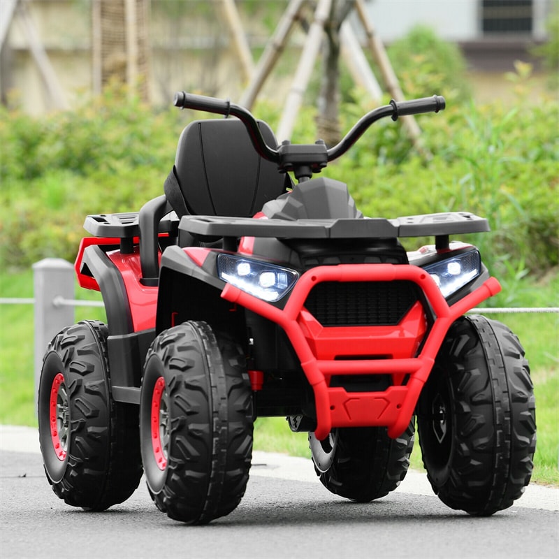 12V Kids Ride On 4-Wheeler ATV Quad Electric Toy Car with LED Lights