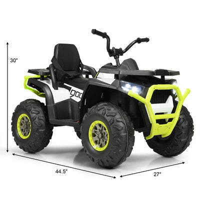 12V Kids Ride On 4-Wheeler ATV Quad Electric Toy Car with LED Lights