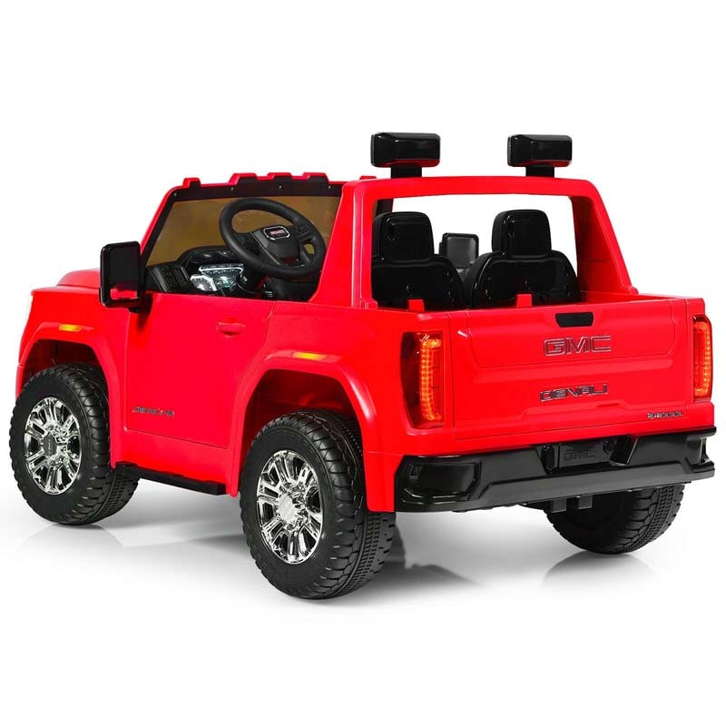 12V GMC 2-Seater Kids Ride On Truck Electric Car with Remote Control & Storage Box