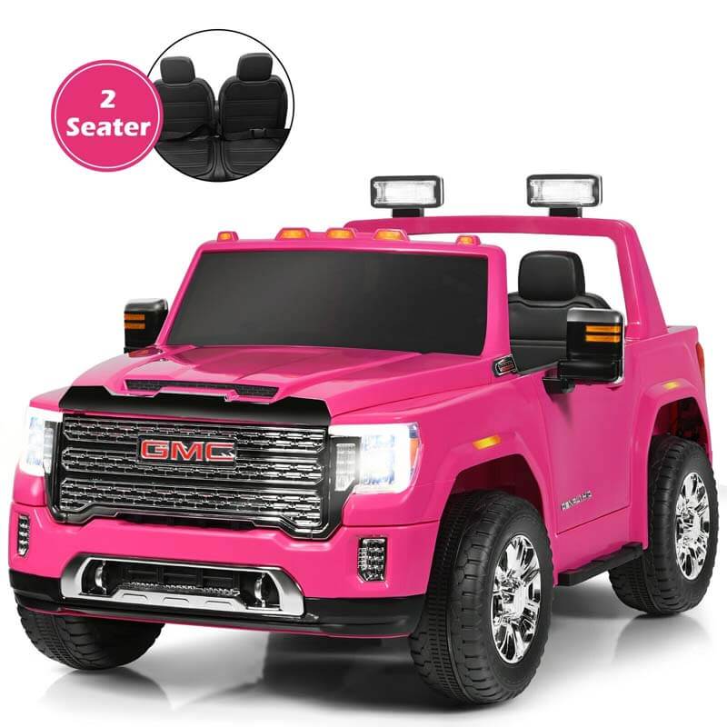 12V GMC 2-Seater Kids Ride On Truck Electric Car with Remote Control & Storage Box