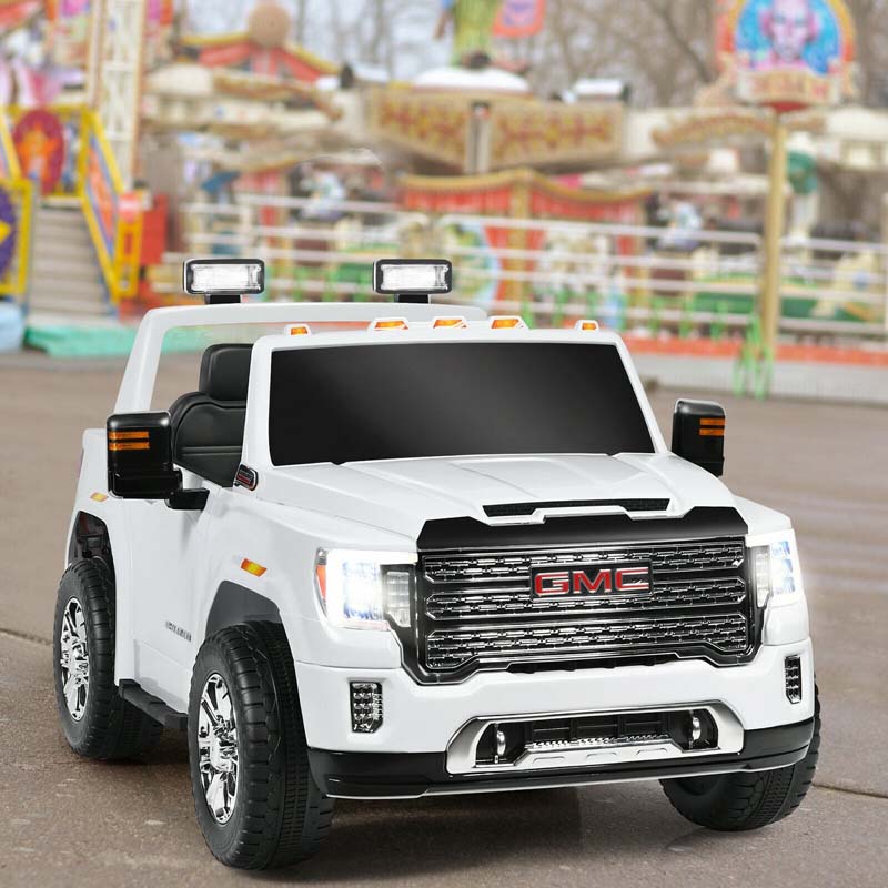 12V GMC 2-Seater Kids Ride On Truck Electric Car with Remote Control & Storage Box