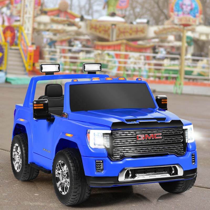 12V GMC 2-Seater Kids Ride On Truck Electric Car with Remote Control & Storage Box