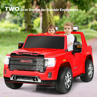 12V GMC 2-Seater Kids Ride On Truck Electric Car with Remote Control & Storage Box