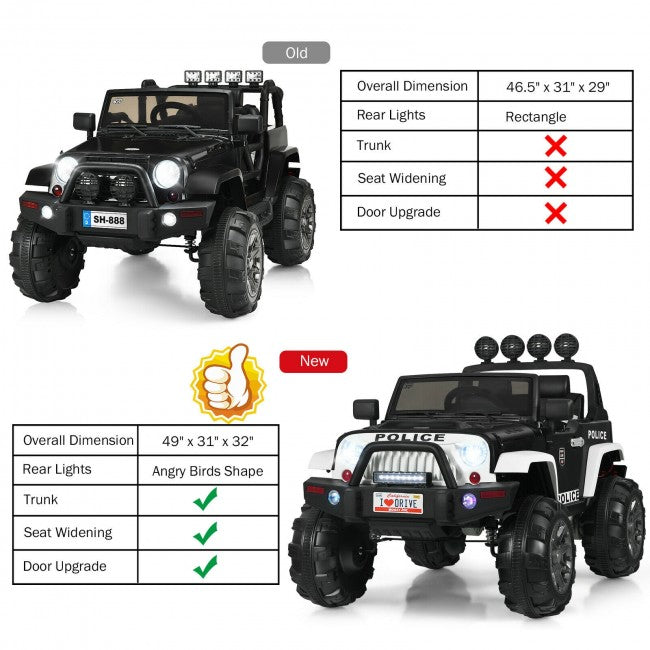 12V Kids Ride On Truck Battery Powered Toy Car with Spring Suspension and 2.4G remote control