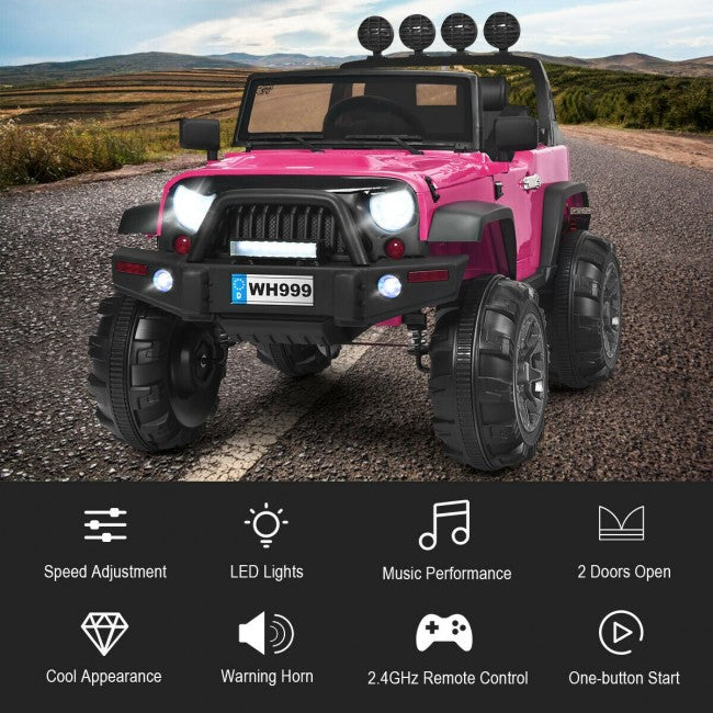 12V Kids Ride On Truck Battery Powered Toy Car with Spring Suspension and 2.4G remote control