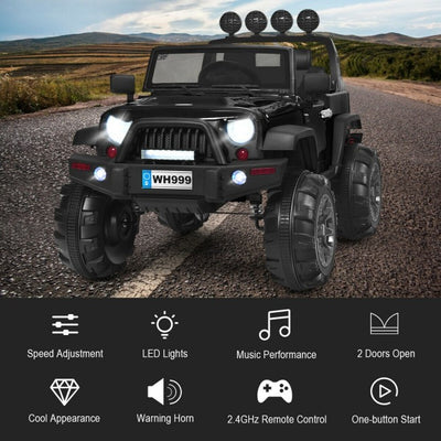 12V Kids Ride On Truck Battery Powered Toy Car with Spring Suspension and 2.4G remote control