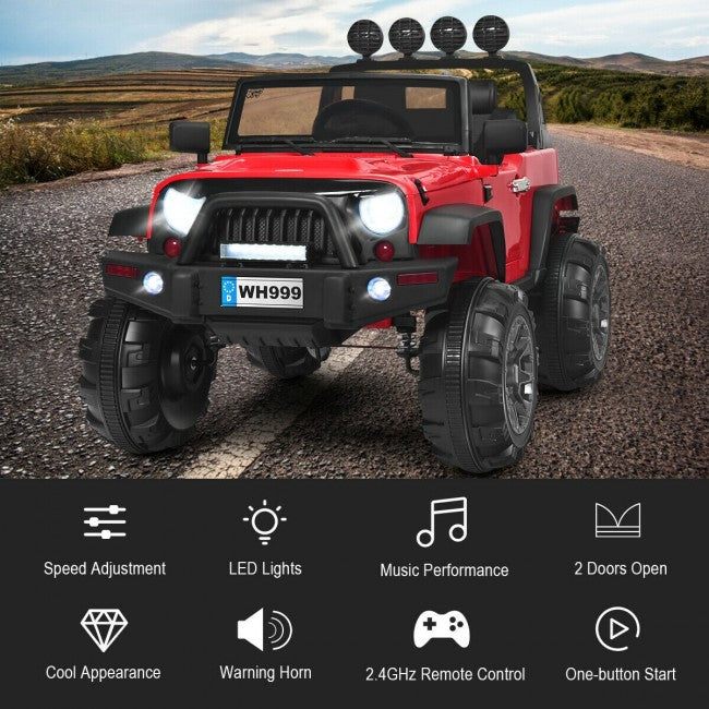 12V Kids Ride On Truck Battery Powered Toy Car with Spring Suspension and 2.4G remote control