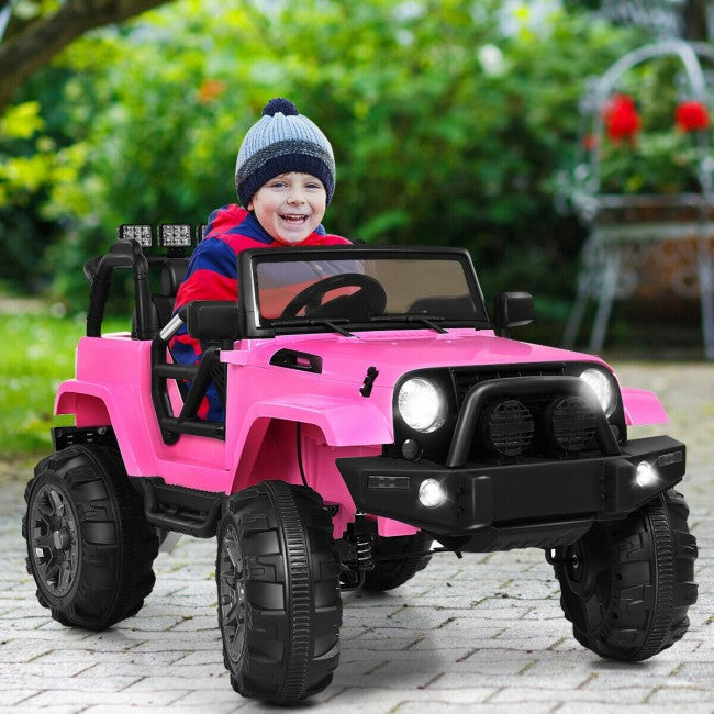 12V Kids Ride On Truck Electric Toy Car with Remote Control and LED Lights