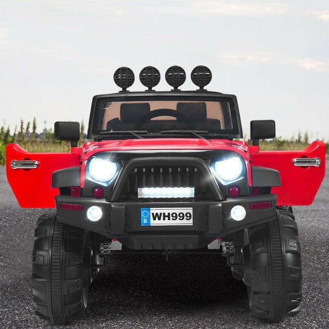 12V Kids Ride On Truck Battery Powered Electric Toy Car with Parent Remote Control and LED Lights-Canada Only