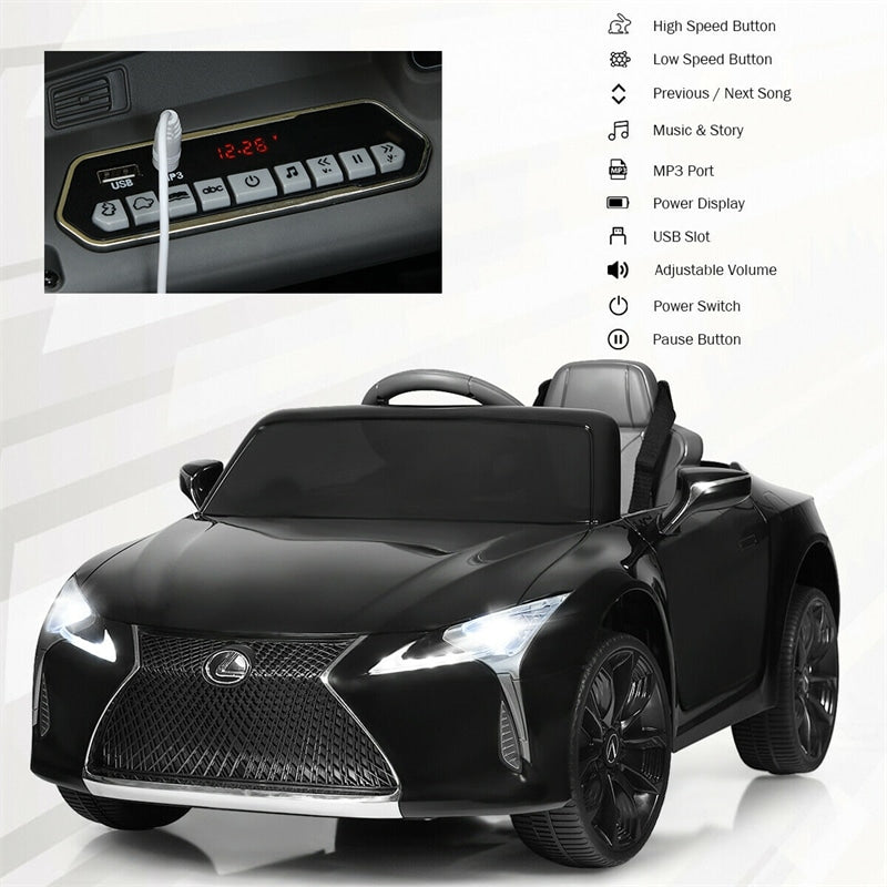 12V Kids Ride Car License Lexus LC500 Electric Vehicle with Remote Control