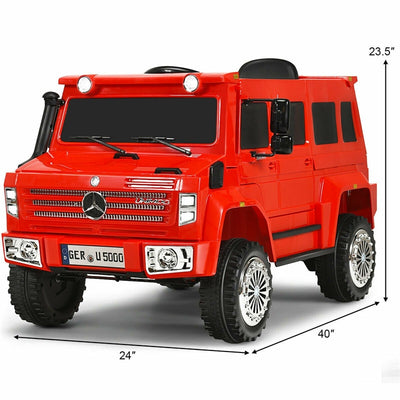 12V Kids Ride-On Toy Car Electric Mercedes Benz Unimog Off-Road Vehicle with Remote Control