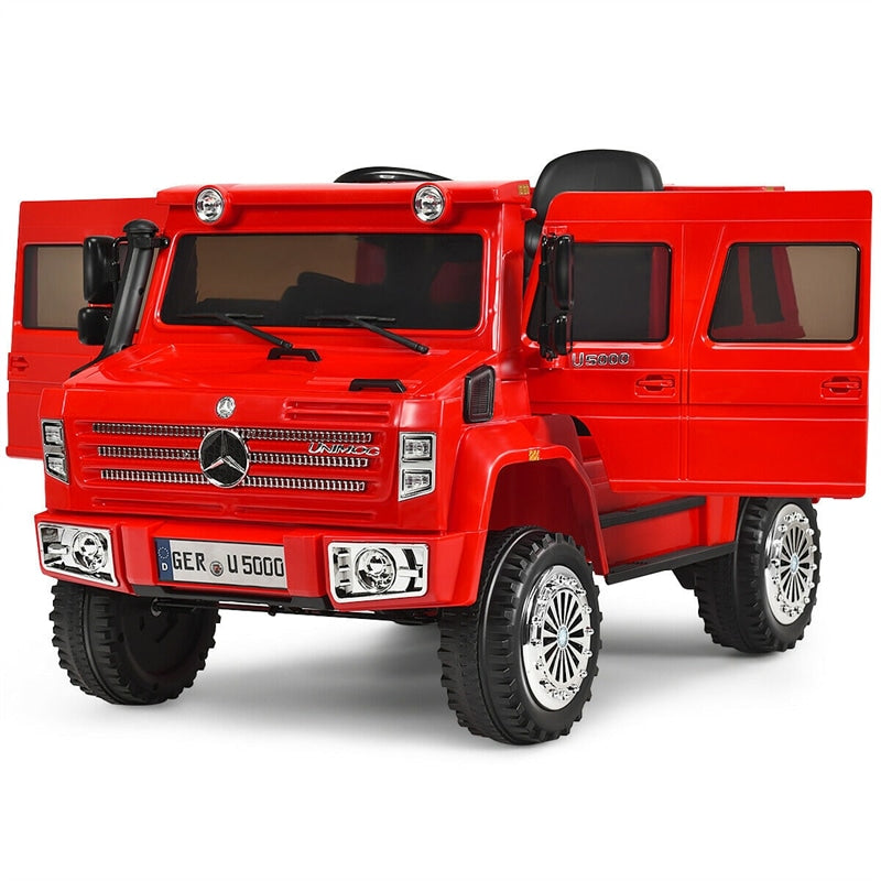 12V Kids Ride-On Toy Car Electric Mercedes Benz Unimog Off-Road Vehicle with Remote Control