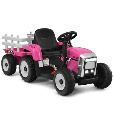 12V Kids Ride on Tractor Electric Riding Vehicle with 3-Gear-Shift Ground Loader