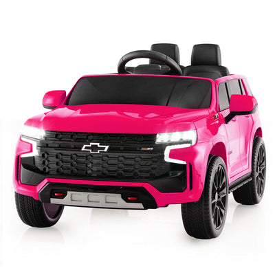 12V Kids Ride-On Car Licensed Chevrolet Tahoe Battery Powered Electric Vehicle SUV with Remote Control Spring Suspension