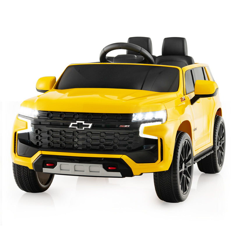 12V Kids Ride-On Car Licensed Chevrolet Tahoe Battery Powered Electric Vehicle SUV with Remote Control Spring Suspension