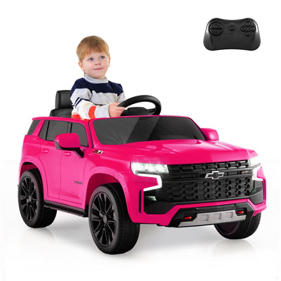 12V Kids Ride-On Car Licensed Chevrolet Tahoe Battery Powered Electric Vehicle SUV with Remote Control Spring Suspension