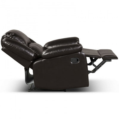 Single PU Leather Recliner Chair Ergonomic Lounger Sofa Home Theater Seating with Footrest Armrest