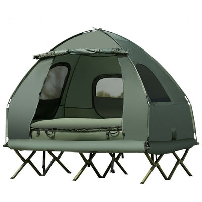 2-Person Outdoor Portable Camping Tent Compact Pop Up Combo Set with Sleeping Bag