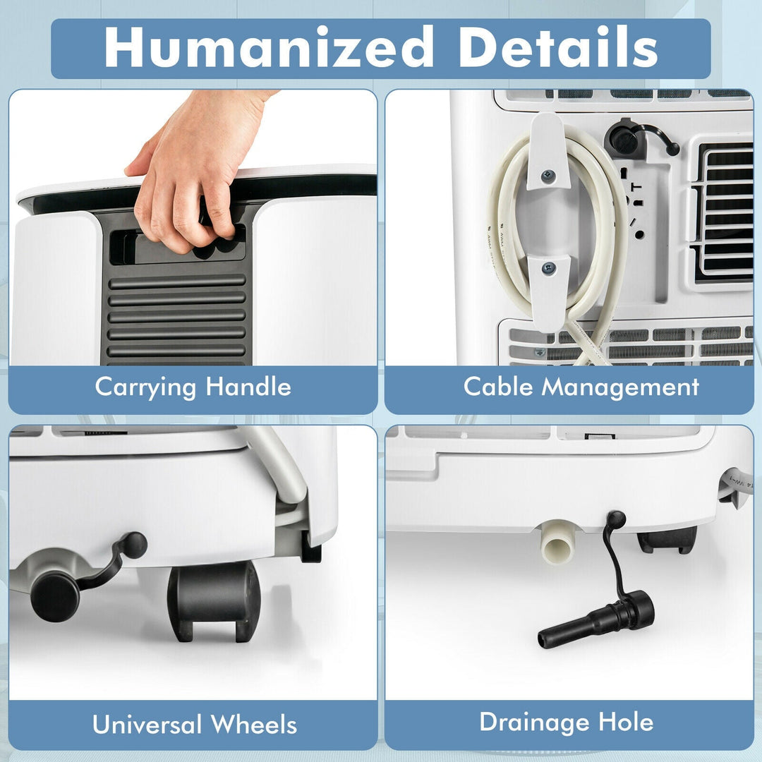 9000 BTU 3 in 1 Portable Air Conditioner with Fan and Dehumidifier