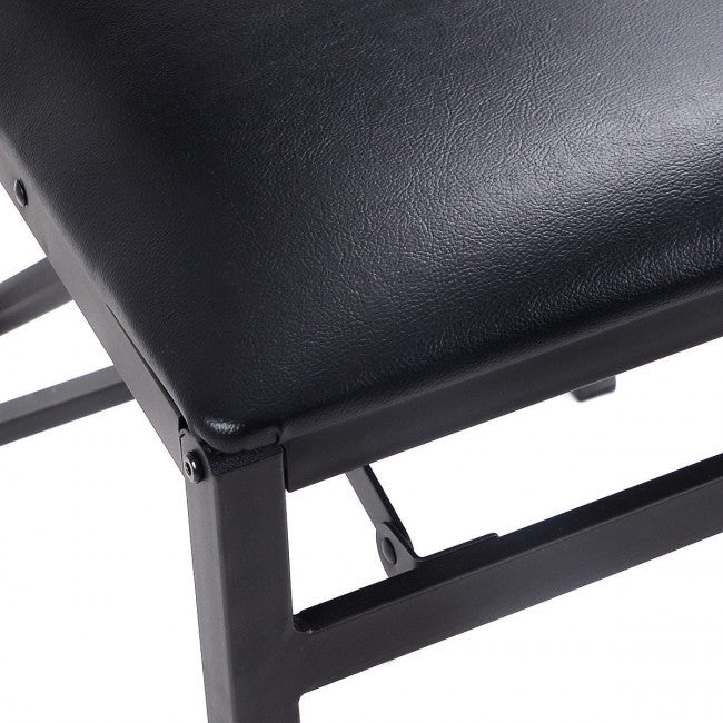 Set of 2 Metal Folding Chair Dining Chairs