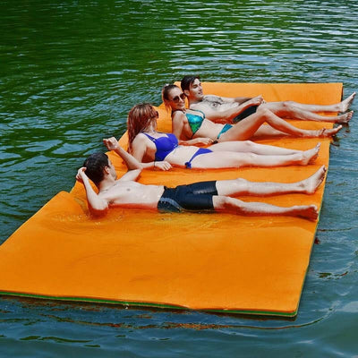 12' x 6' Floating Water Pad 3 Layer Tear-Resistant XPE Foam Mat for Pool Beach Ocean