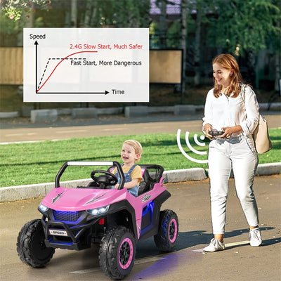 12V 2-Seater Kids Kids Ride On UTV Car Electric Vehicle with Remote Control and Multiple Joyful Functions