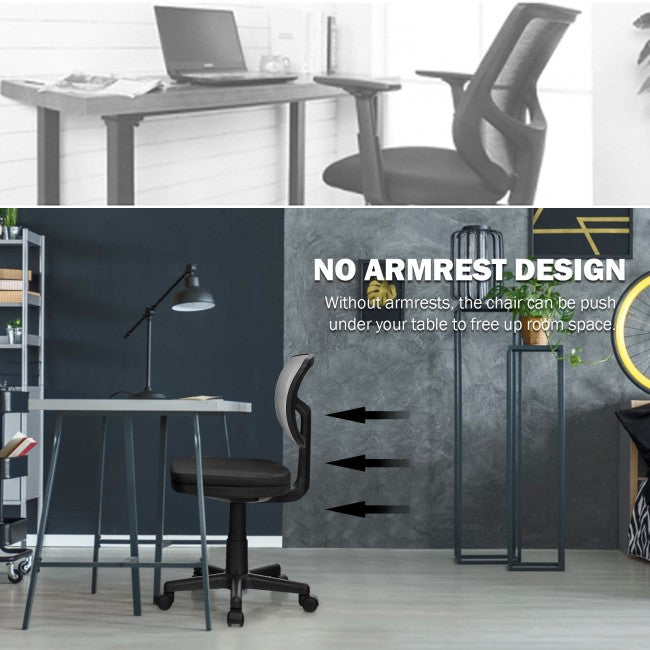 Chairliving - Height Adjustment and Breathable Mesh Armless Office Chair For Wide Application