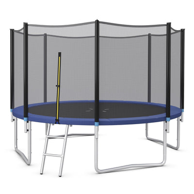 8/10/12/14/15/16 Feet Outdoor Trampoline Bounce Combo with Safety Closure Net Ladder