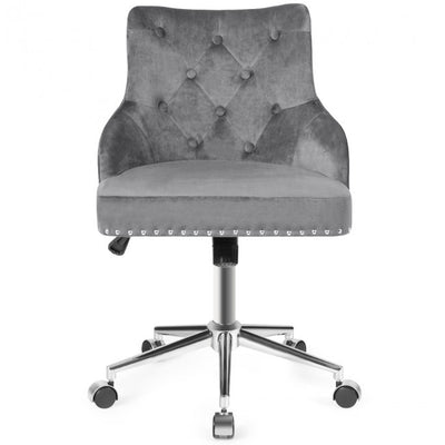 Chairliving - Tufted Upholstered Swivel Computer Desk Chair with Nailed Tri