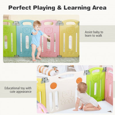 14-Panel Foldable Baby Playpen Kids Safety Activity Center