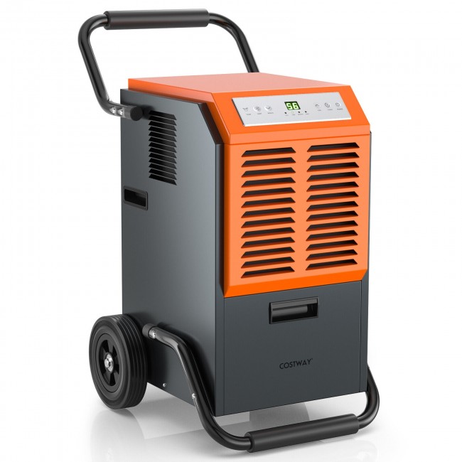 140 PPD Portable Commercial Grade Dehumidifier Industrial Dehumidifier with 1.45 Gallon Water Tank and 6.5 Ft Drainage Pipe