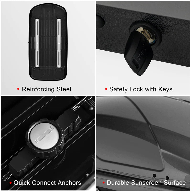 14 Cubic Feet Rooftop Cargo Box Waterproof Duty Car Carrier Roof Bag