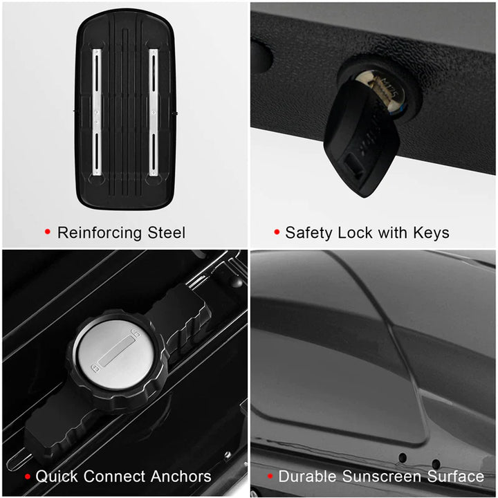 14 Cubic Feet Rooftop Cargo Box Waterproof Duty Car Carrier Roof Bag