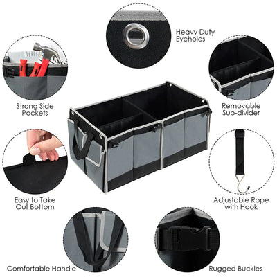 14 Cubic Feet Rooftop Cargo Box Waterproof Duty Car Carrier Roof Bag with Car Trunk Organizer