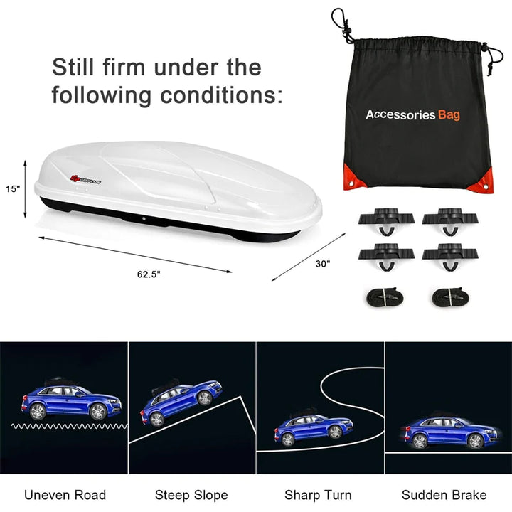 14 Cubic Feet Rooftop Cargo Box Waterproof Duty Car Carrier Roof Bag