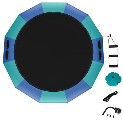 15 FT Inflatable Water Trampoline Recreational Water Bouncer