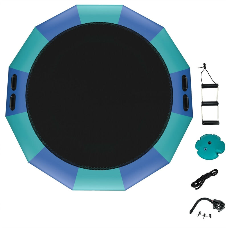 15 FT Inflatable Water Trampoline Recreational Water Bouncer