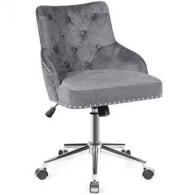 Chairliving - Tufted Upholstered Swivel Computer Desk Chair with Nailed Tri