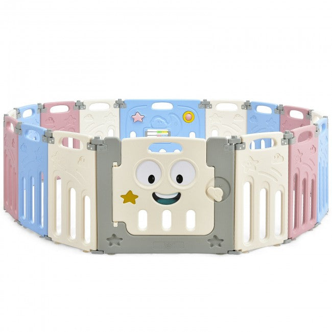 16-Panel Foldable Baby Playpen Kids Activity Center