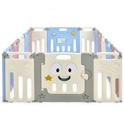 16-Panel Foldable Baby Playpen Kids Activity Center