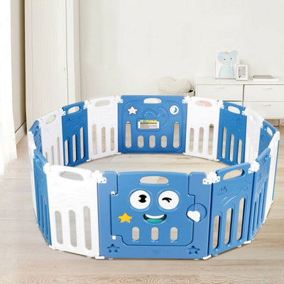 16-Panel Foldable Baby Playpen Kids Activity Center