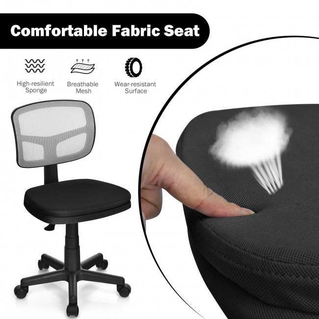 Chairliving - Height Adjustment and Breathable Mesh Armless Office Chair For Wide Application