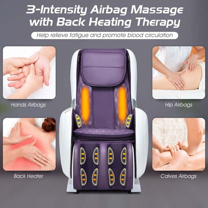 Zero Gravity Full Body SL Track Massage Recliner with Patented Pop-up Hand Massager and Air Pressure Massage Back Heater